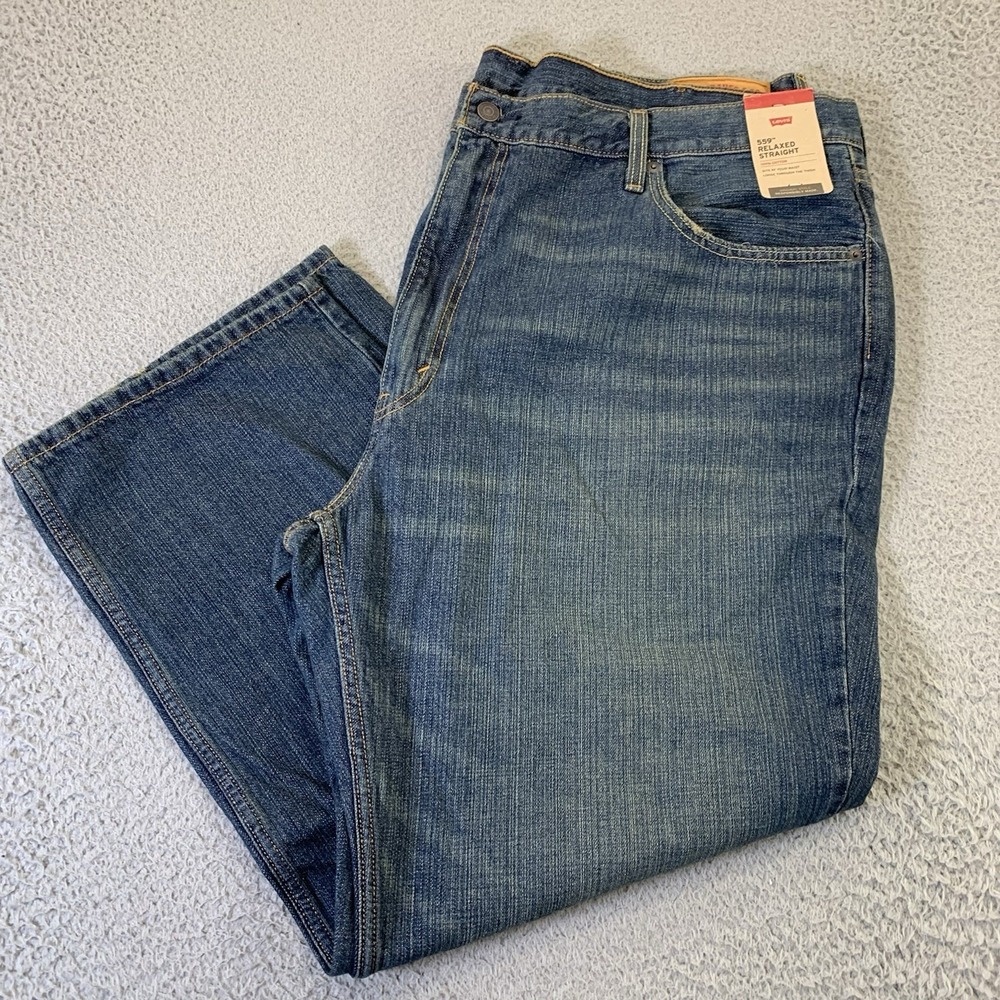 Levis 559 Jeans Mens 46x29 Blue Denim Straight Leg Relaxed 5-Pocket Comfort NWT